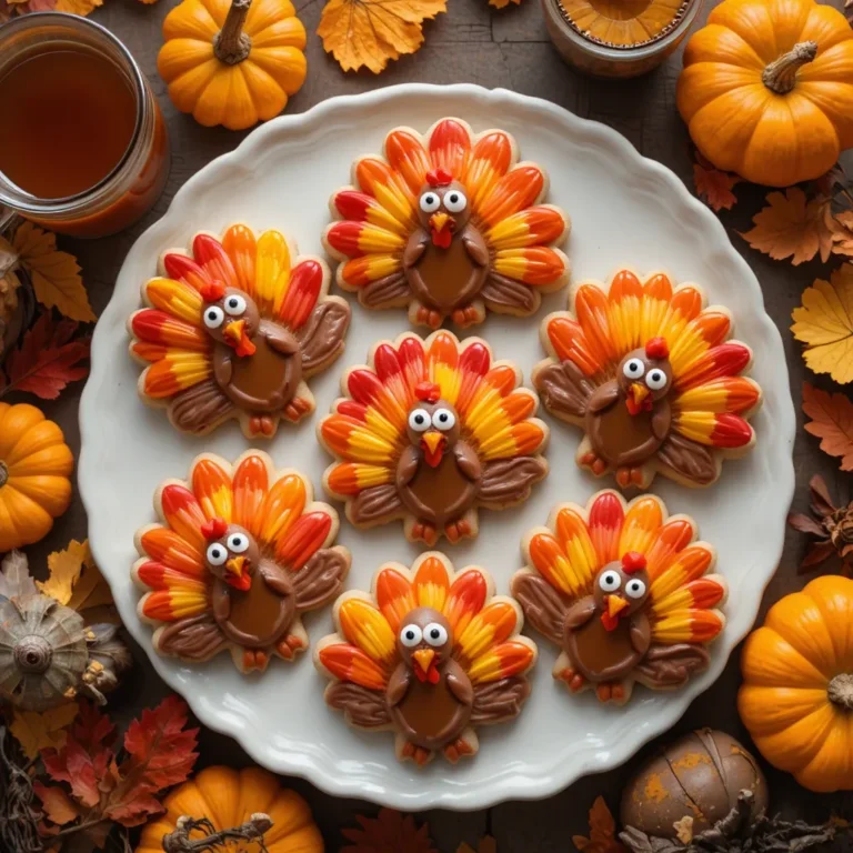 Thanksgiving Turkey Sugar Cookies Royal Icing