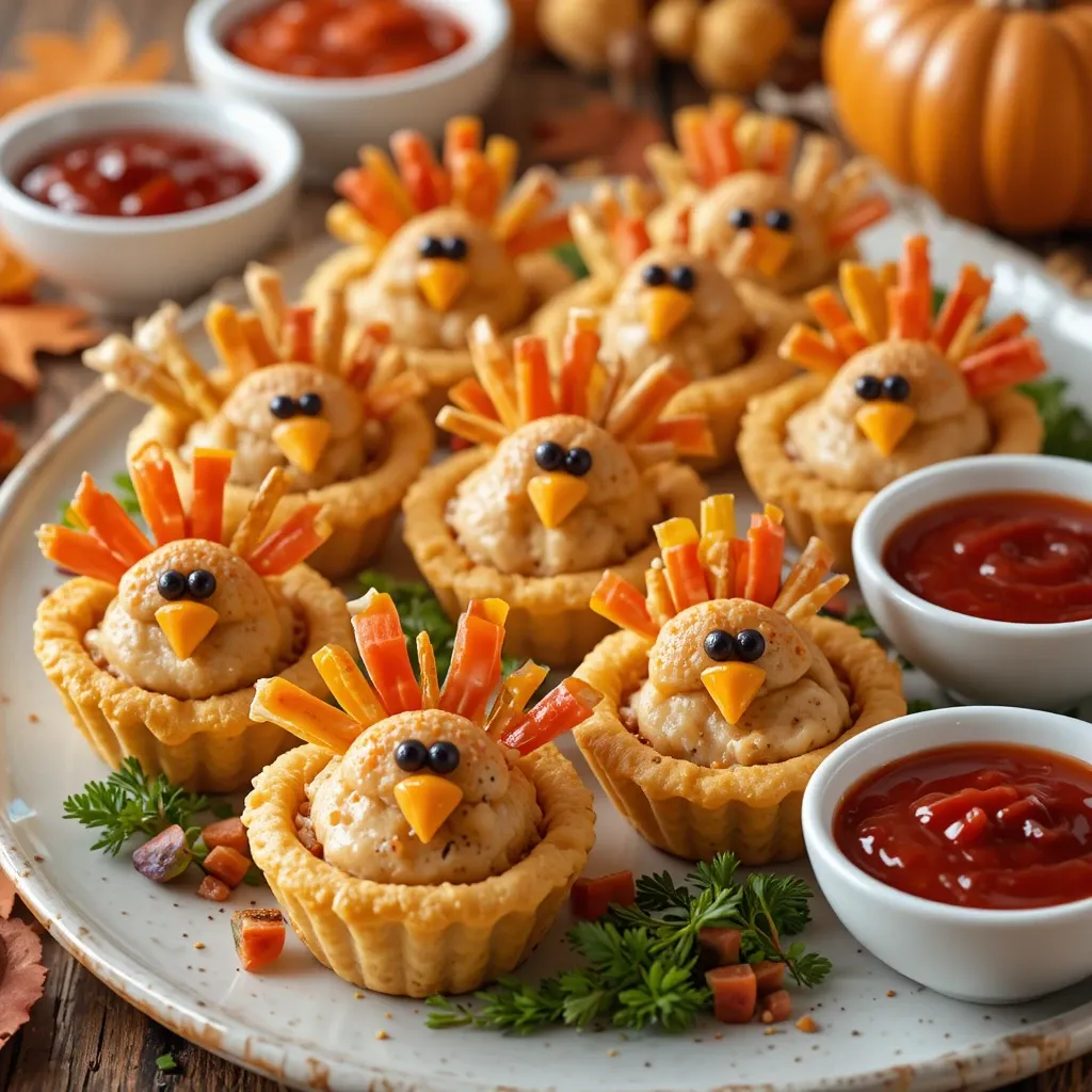 Turkey Cupcakes Thanksgiving Appetizers