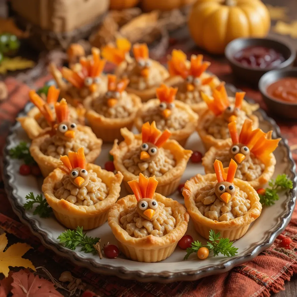 Turkey Cupcakes Thanksgiving Appetizers