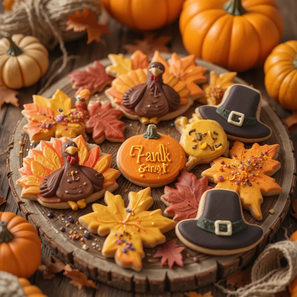 Vegan Thanksgiving Sugar Cookies