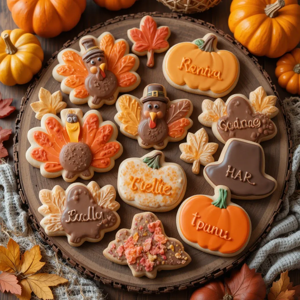 Vegan Thanksgiving Sugar Cookies