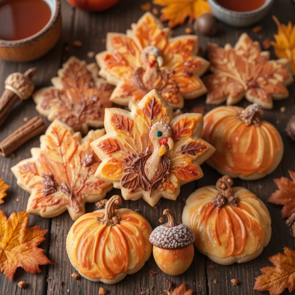 Wet on Wet Thanksgiving Cookies