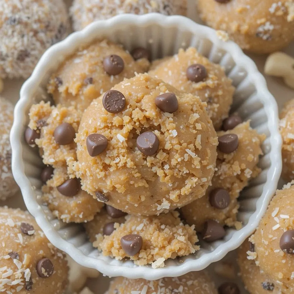 Coconut Cashew Cookie Dough Balls