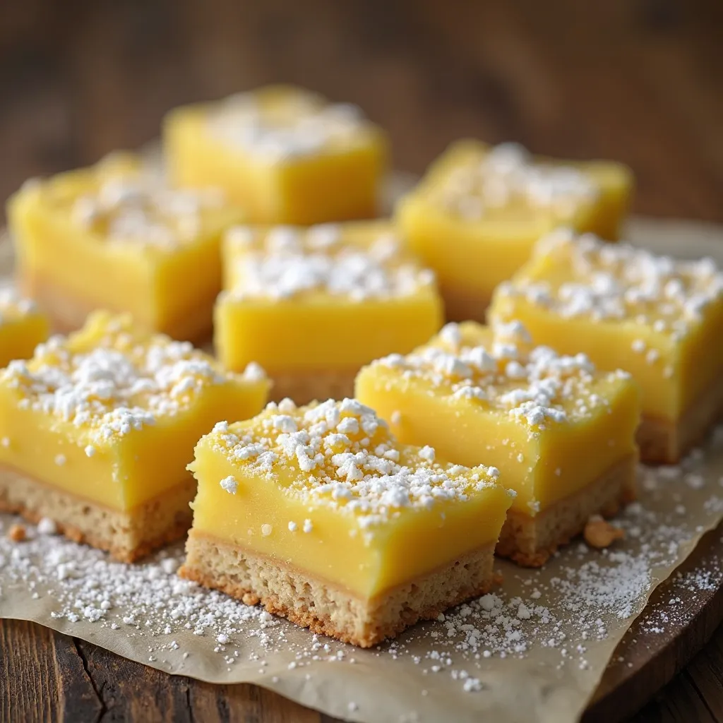 Lemon Bars with Silver Shimmer

