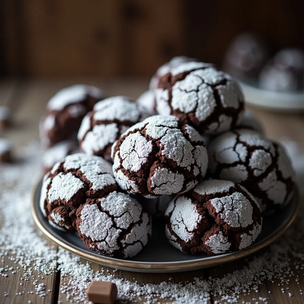 Midnight Chocolate Crinkles