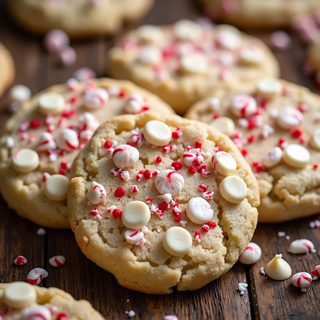 White Chocolate Peppermint Bark Cookies
