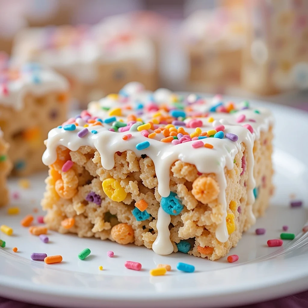 Birthday Cake Cheerio Bars