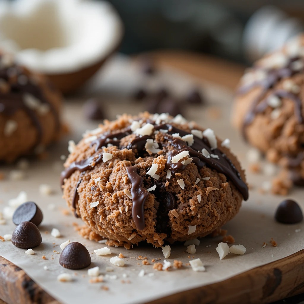 Coconut Chocolate Protein Cookies