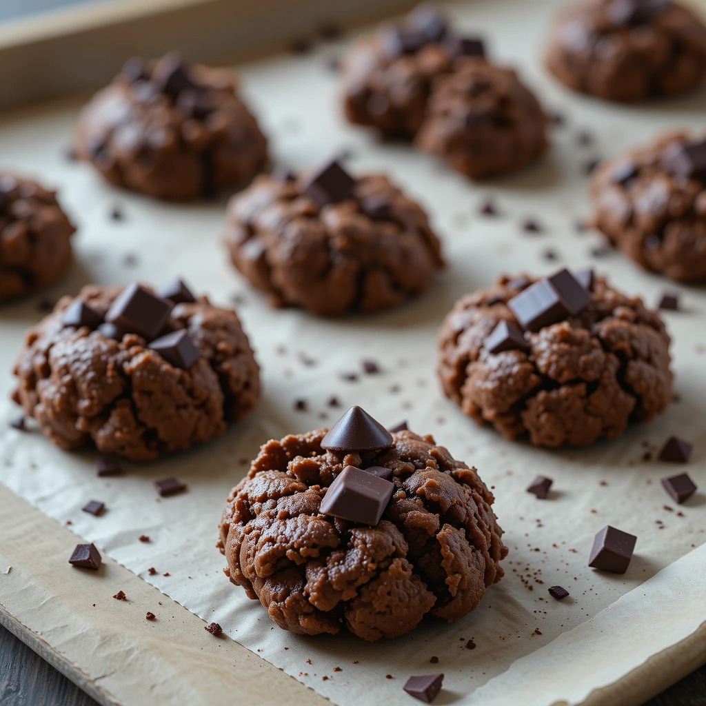 Double Chocolate Protein Oatmeal Cookies