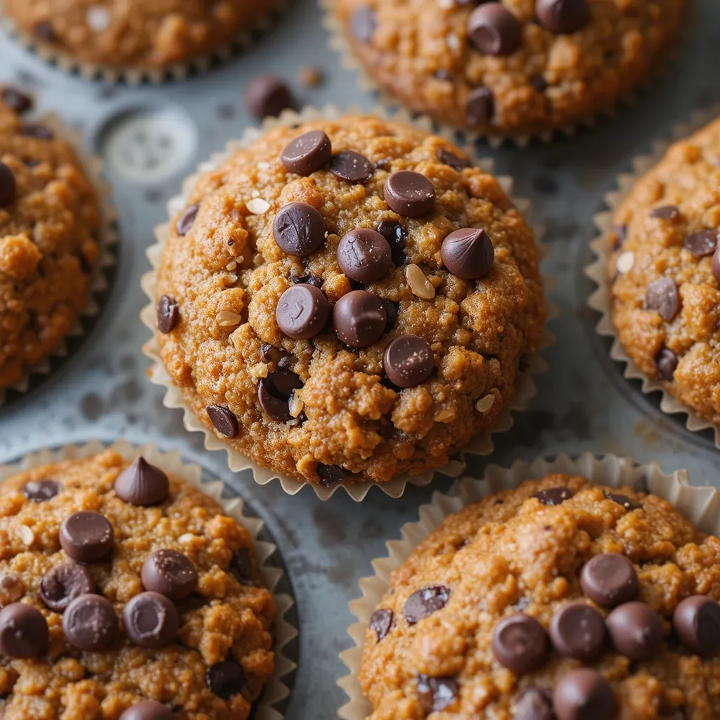 Healthy Chocolate Chip Pumpkin Muffins