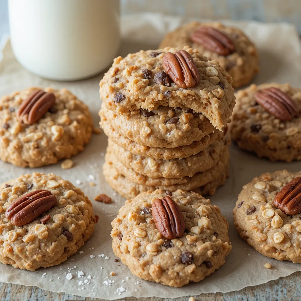 Maple Pecan Protein Oatmeal Cookies