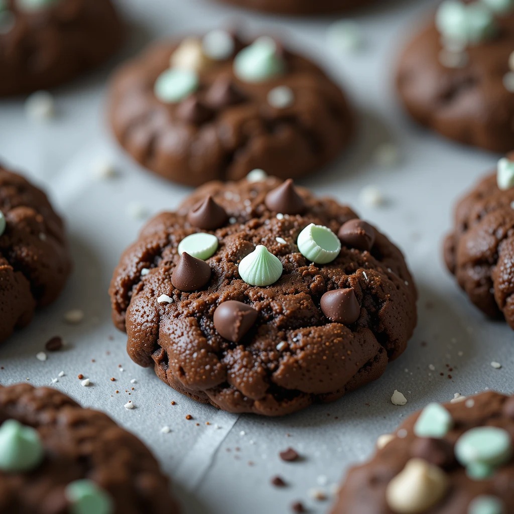 Mint Chocolate Protein Cookies