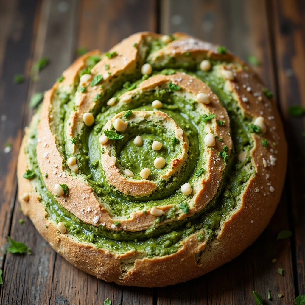 Pesto Swirl Sourdough
