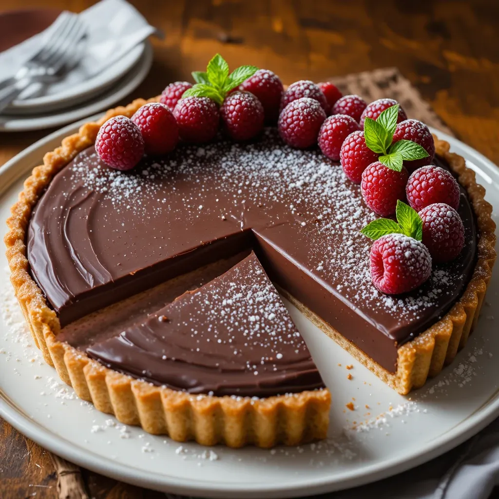 Raspberry Chocolate Ganache Tart