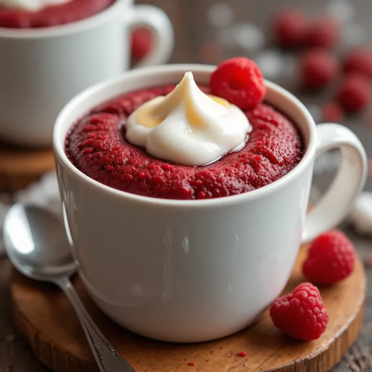 Red Velvet Protein Mug Cake