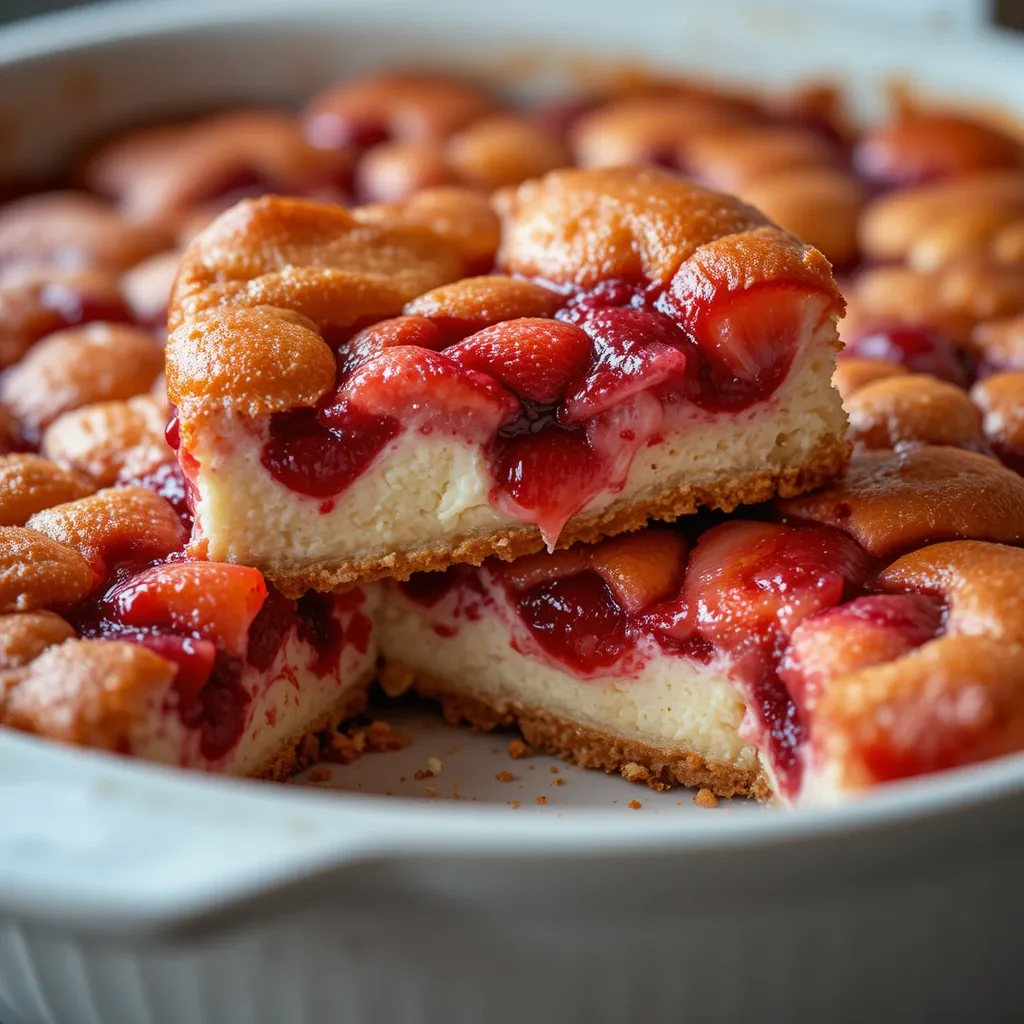 Strawberry Cheesecake Dump Cake