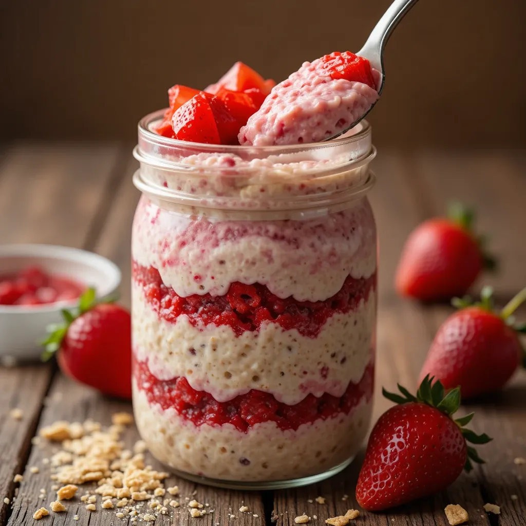 Strawberry Cheesecake Overnight Oats