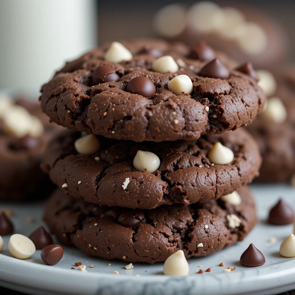 Triple Chocolate Protein Cookies