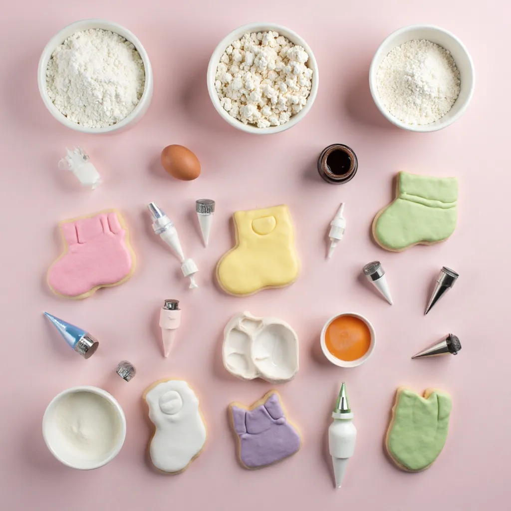 Baby Bootie with Blossoms