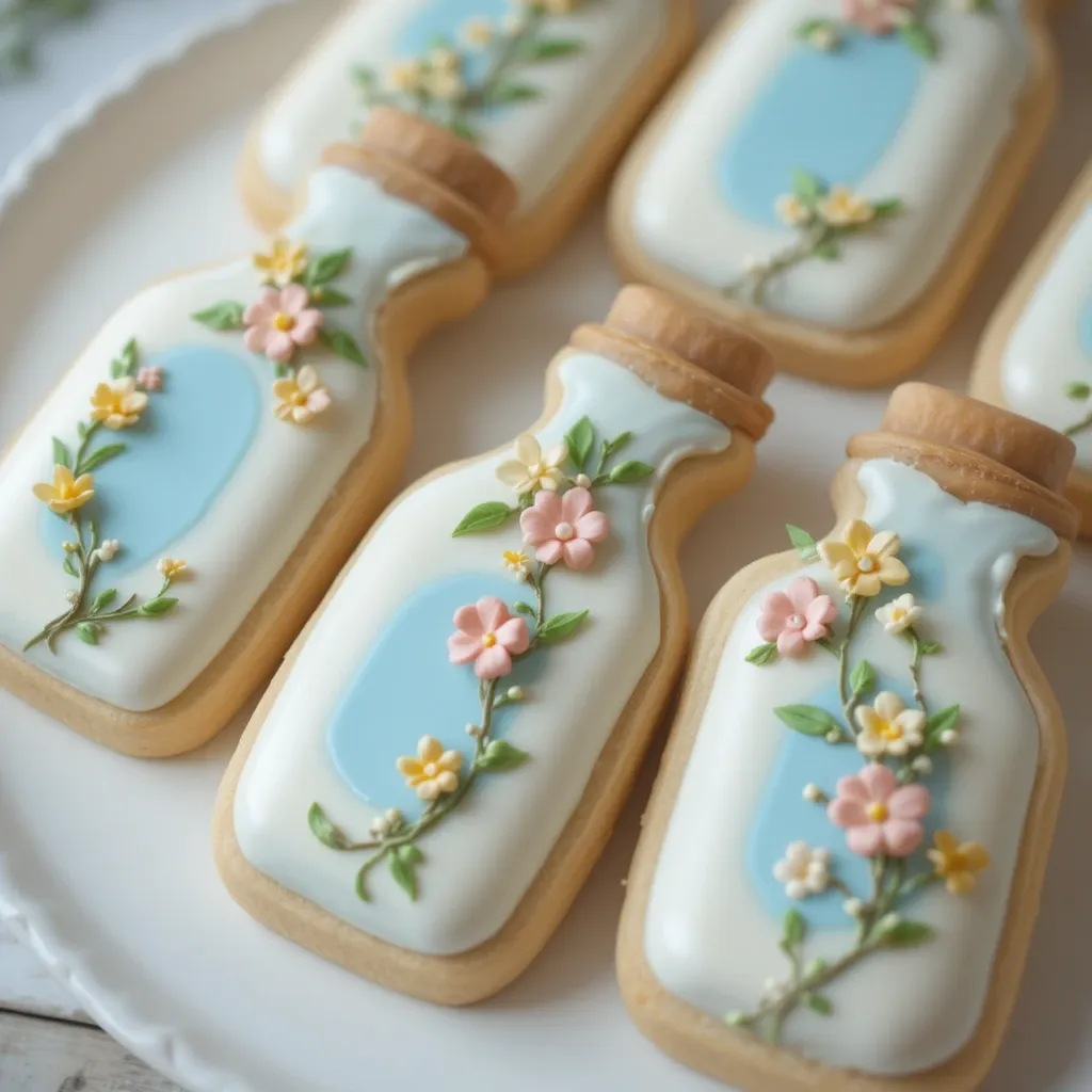 Blooming Baby Bottle Cookies