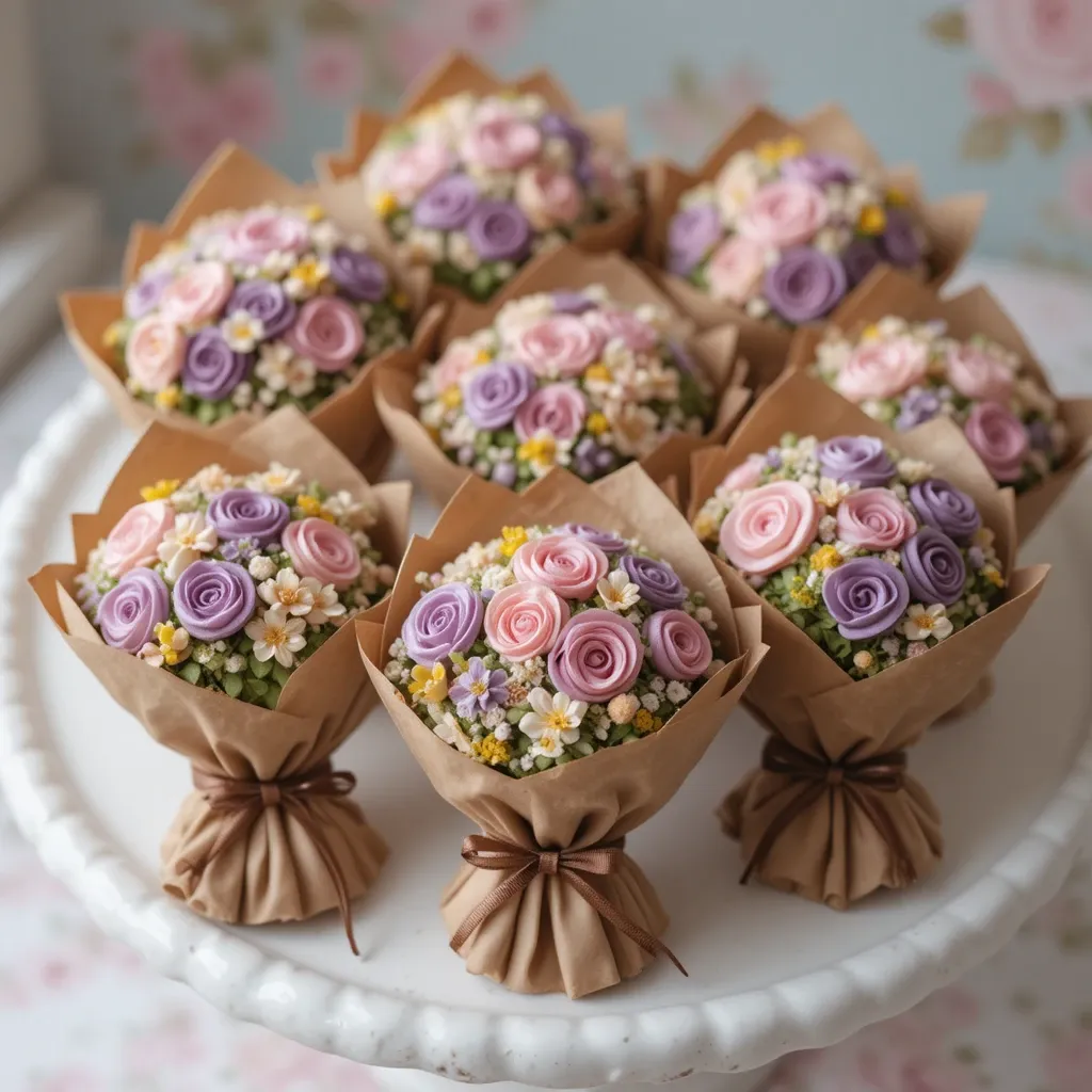 Flower Bouquet Wrapped Cookies