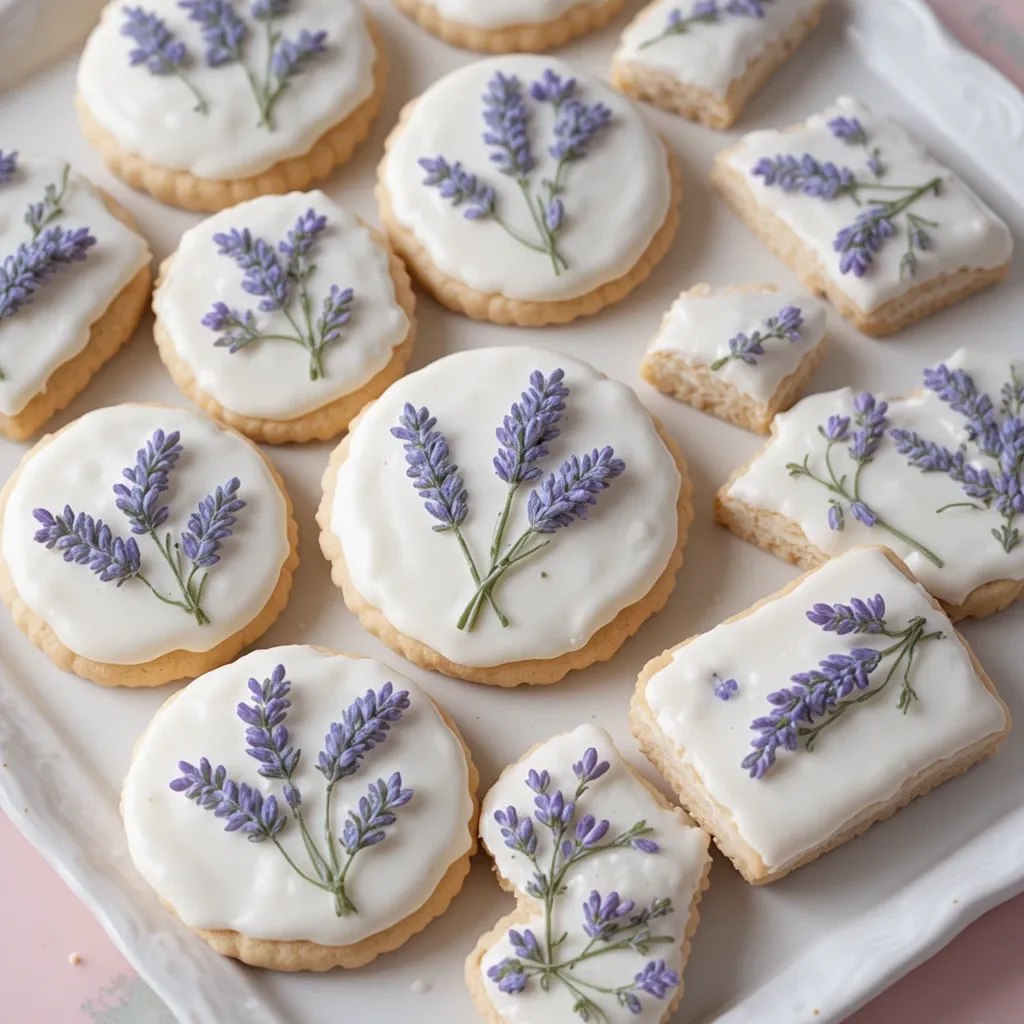 Lavender Sprig Design Cookies