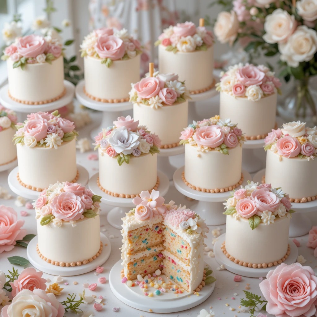 Mini Floral Baby in Bloom Cakes
