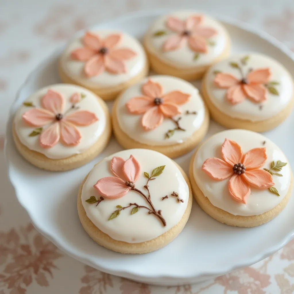 Peach Blossom Round Cookies