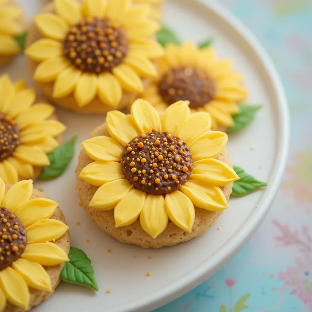 Sunflower Baby Cookies