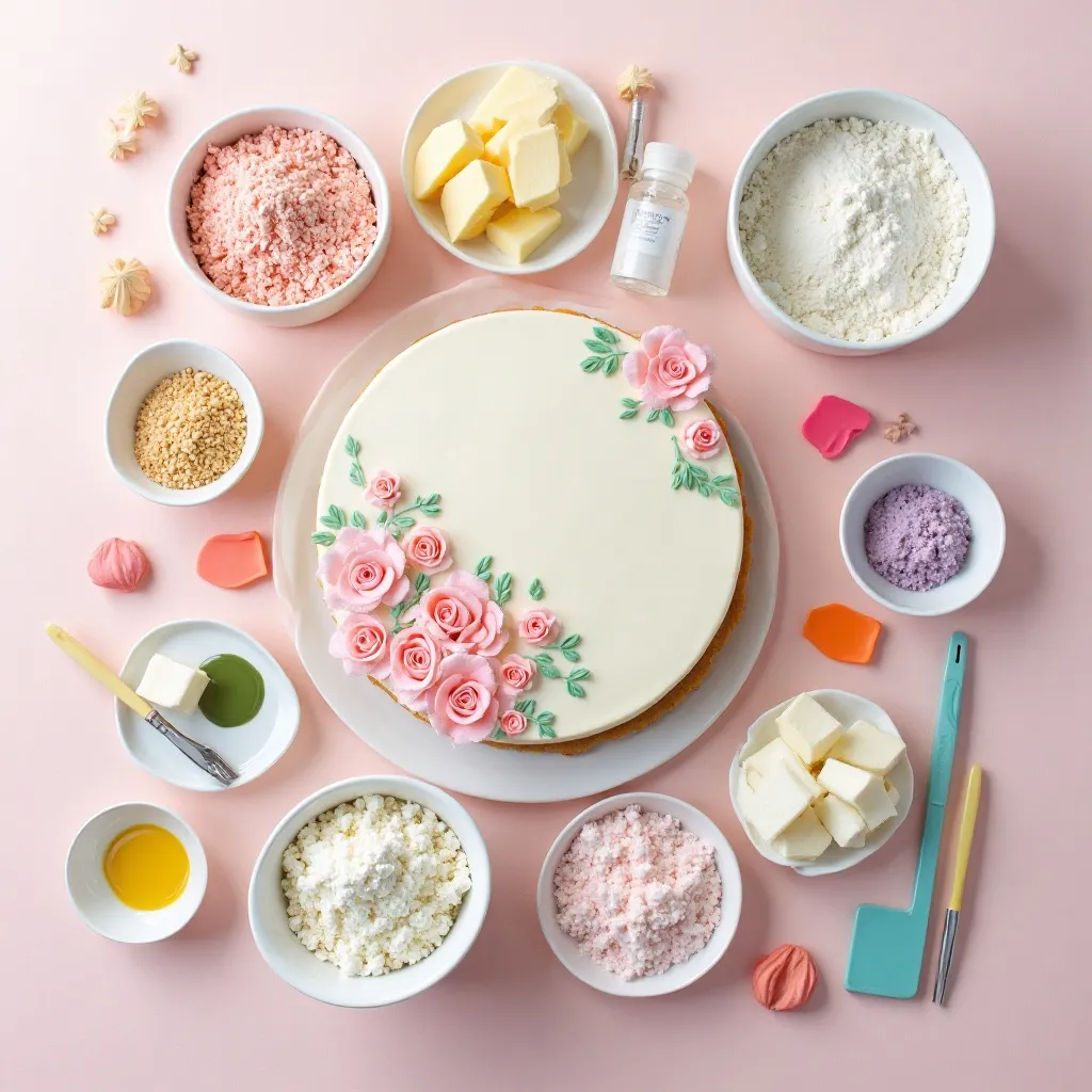 Watercolor Floral Baby in Bloom Cake